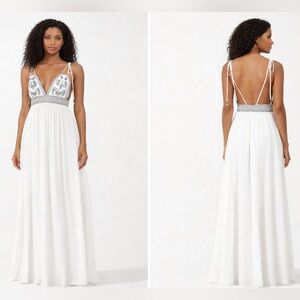 NWT Lulu's Days of Sunlight Ivory Embroidered Maxi Dress - Size L